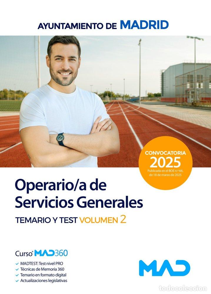 Libros: OPERARIO/A SERVICIO GENERAL TEMARIO 2 Y TEST AYUNTAMIENTO M - AA.VV