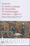 Libros: PASION CANTADA DE CHINCHILLA DE MONTEARAGON,LA - FERRERO, JOSE