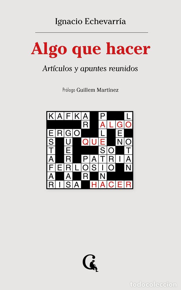 Libros: ALGO QUE HACER - IGNACIO ECHEVARRIA