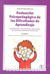 Livres: EVALUACION PSICOPEDAGOGICA DIFICULTADES APRENDIZAJE VOL.I - GALVE MANZANO, JOSE LUIS