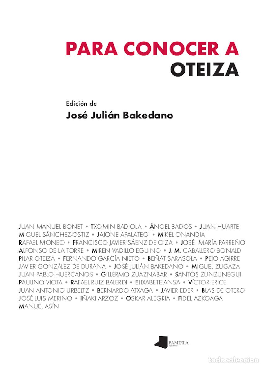 Libros: PARA CONOCER A OTEIZA - Varios autores