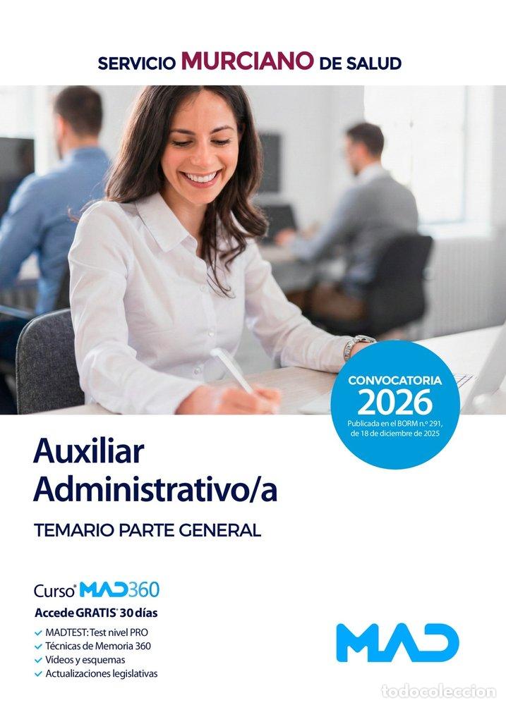Libros: AUXILIAR ADMINISTRATIVO/A TEMARIO PARTE GENERAL MURCIANO SAL - AA.VV