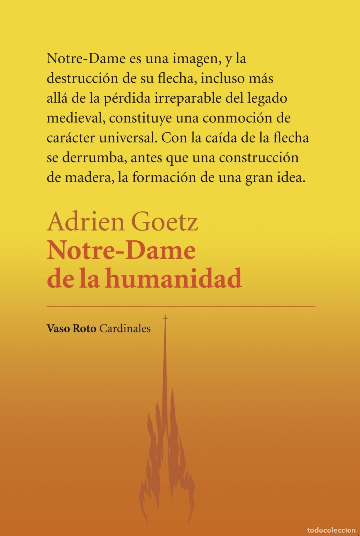 Libros: NOTRE-DAME DE LA HUMANIDAD - Goetz, Adrien