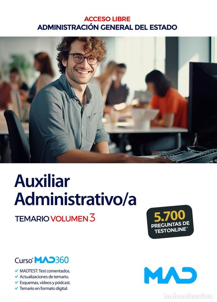 Libros: AUXILIAR ADMINISTRATIVO/A ACCESO LIBRE TEMARIO VOLUMEN 3 - AA.VV