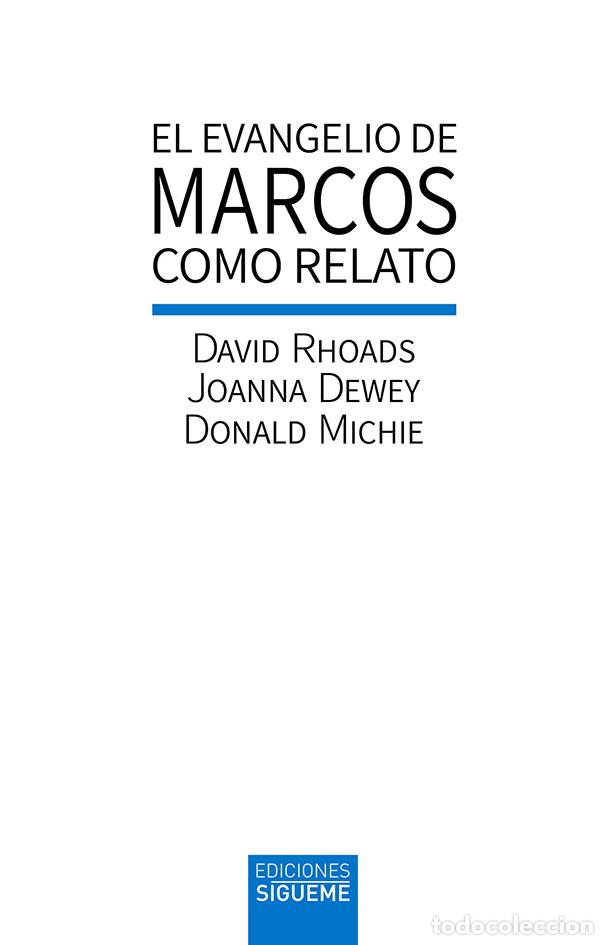 Libri: EL EVANGELIO DE MARCOS COMO RELATO - Rhoads, David
