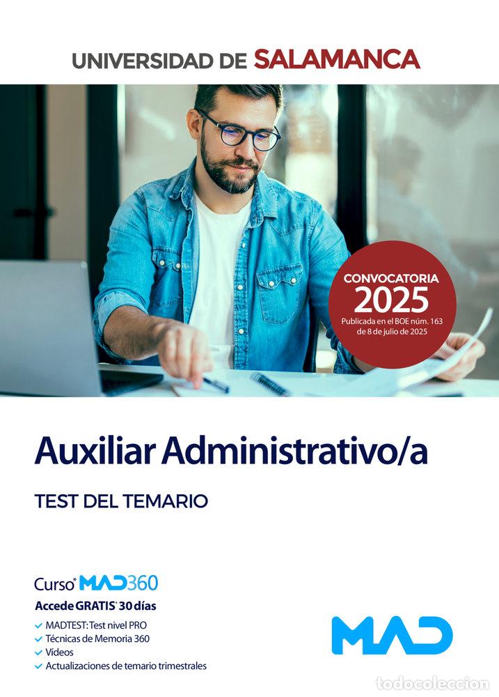 Livros: AUXILIAR ADMINISTRATIVO/A TEST DEL TEMARIO UNIVERSIDAD SALA - AA.VV