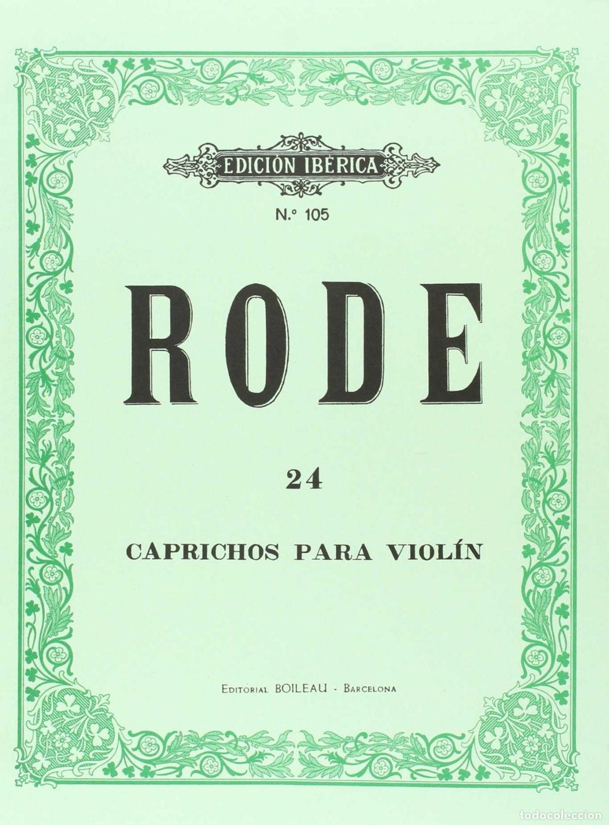 Livres: 24 CAPRICHOS VIOL&Iacute;N - RODE, Jacques Pierre Joseph