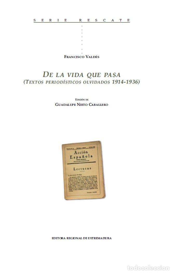 Livros: DE LA VIDA QUE PASA - NIETO CABALLERO, GUADALUPE