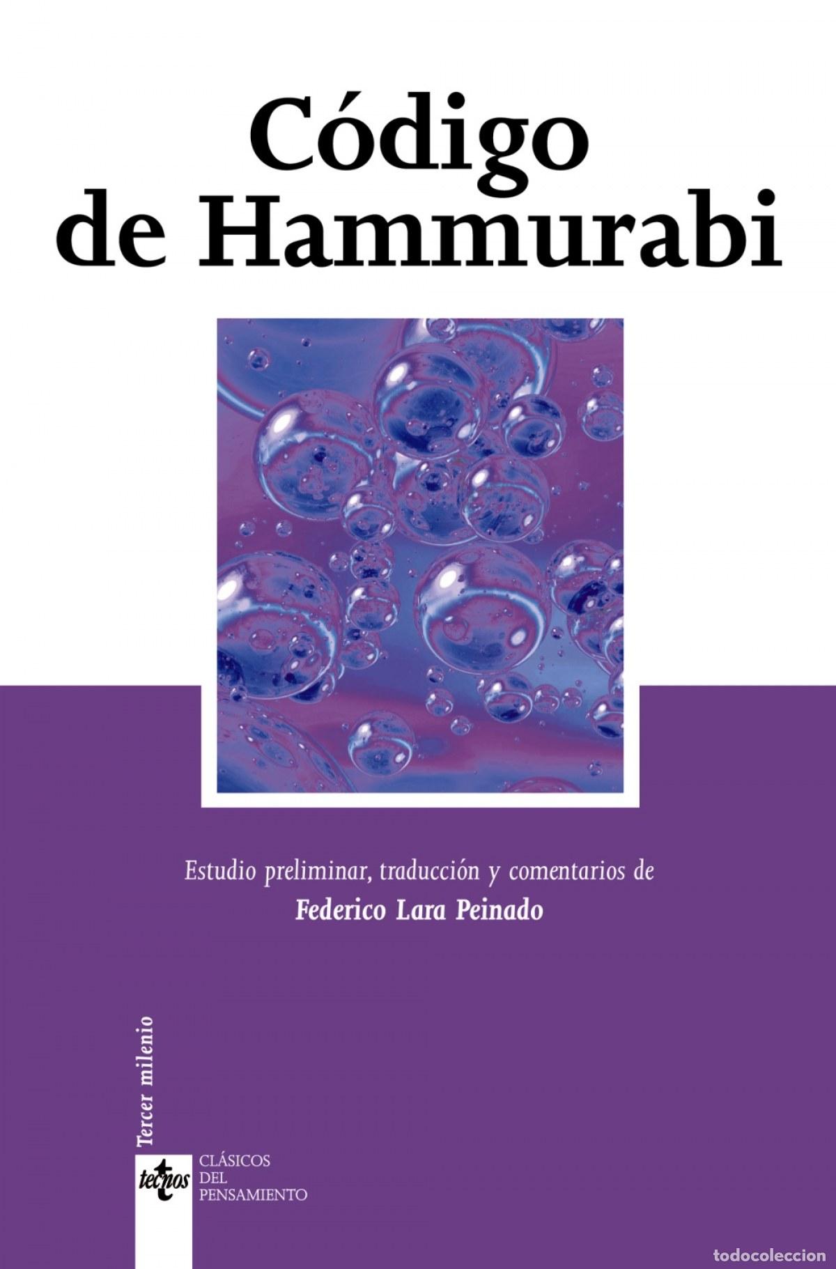 Libri: C&Oacute;DIGO DE HAMMURABI - Lara Peinado, Federico