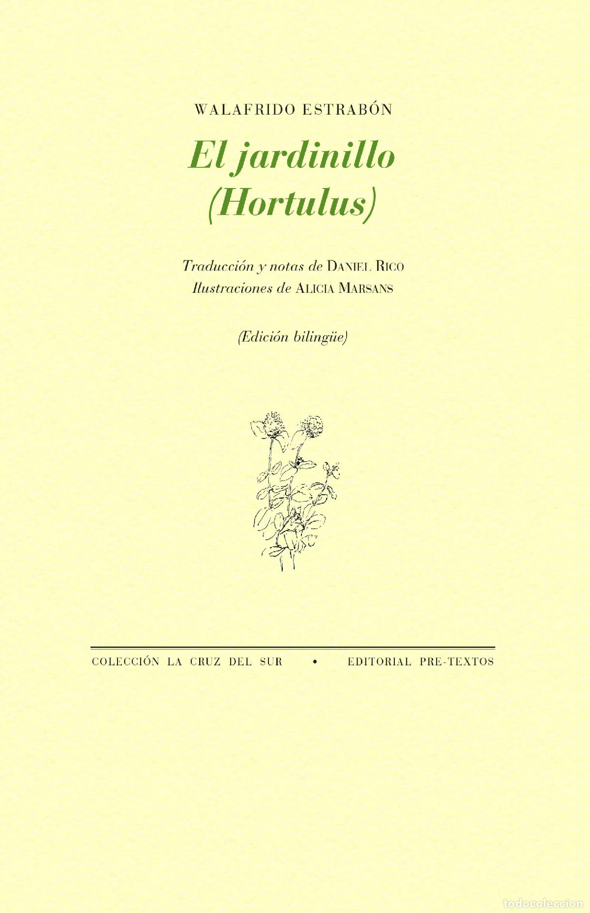 Livros: EL JARDINILLO (HORTULUS) - Estrab&oacute;n, Walafrido