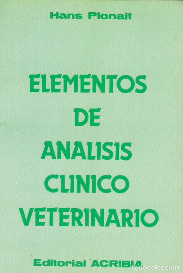 Livres: ELEMENTOS DE AN&Aacute;LISIS CL&Iacute;NICO VETERINARIO - VV.AA.