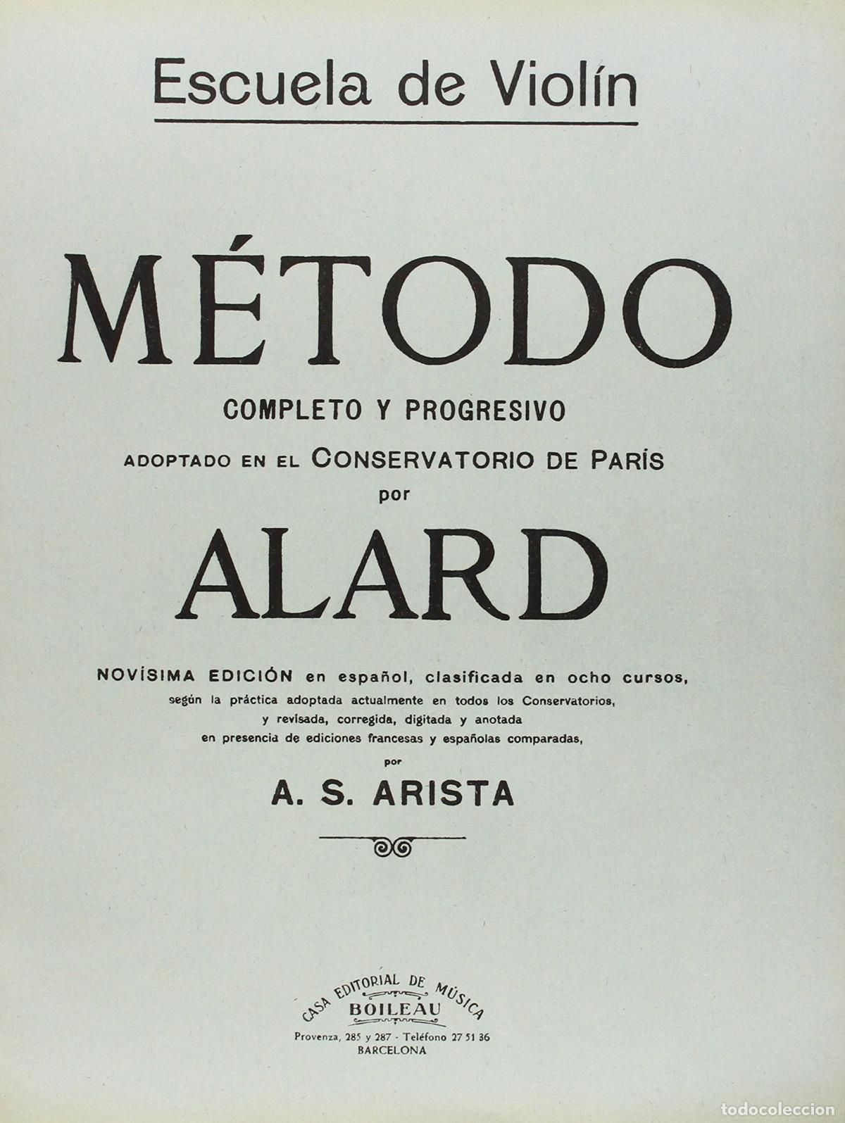 Libros: M&Eacute;TODO PARA VIOL&Iacute;N:CURSO COMPLETO - Alard, Delfin