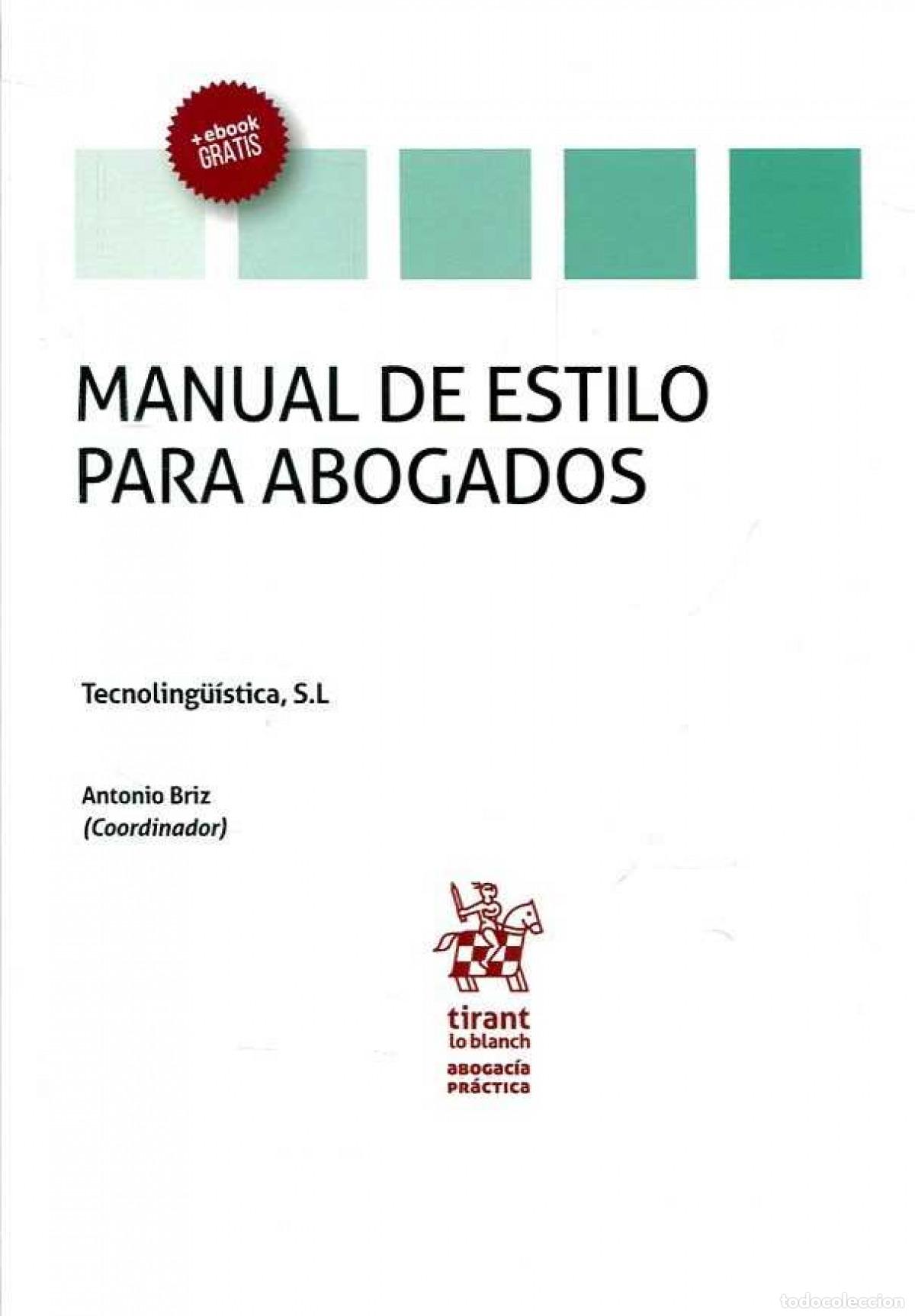 Livros: MANUAL DE ESTILO PARA ABOGADOS - Briz, Antonio