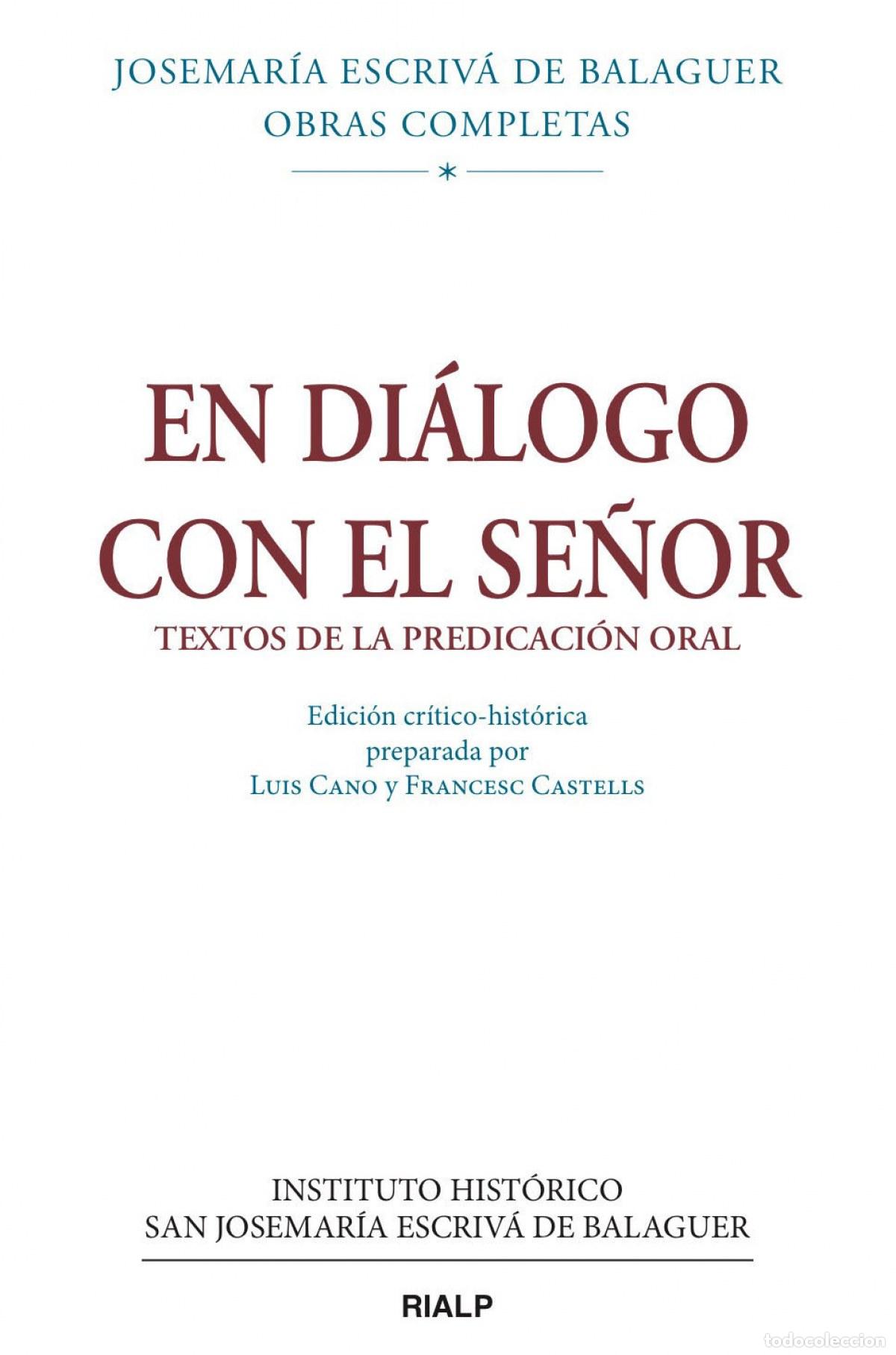 Livres: V/1.EN DIALOGO CON EL SE&Ntilde;OR - Escriv&aacute; De Balaguer, Josemar&iacute;a