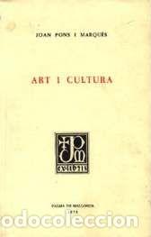 B&uuml;cher: ART I CULTURA - Pons Marques, Joan