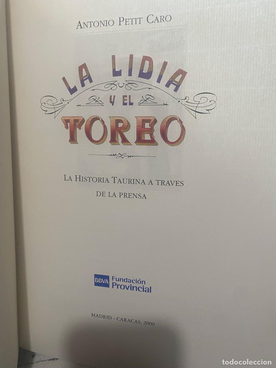 Libros: LA LIDIA Y EL TOREO, ANTONIO PETIT CARO, FUNDACION PROVINCIAL