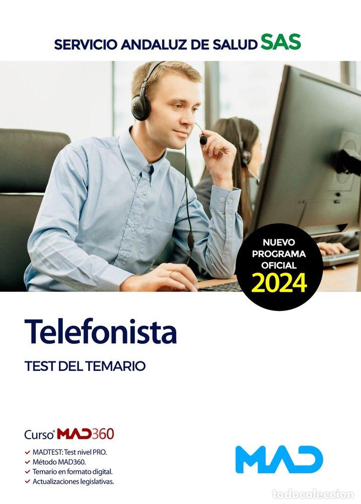 Libros: TELEFONISTA TEST DEL TEMARIO SERVICIO ANDALUZ SALUD SAS - AA.VV