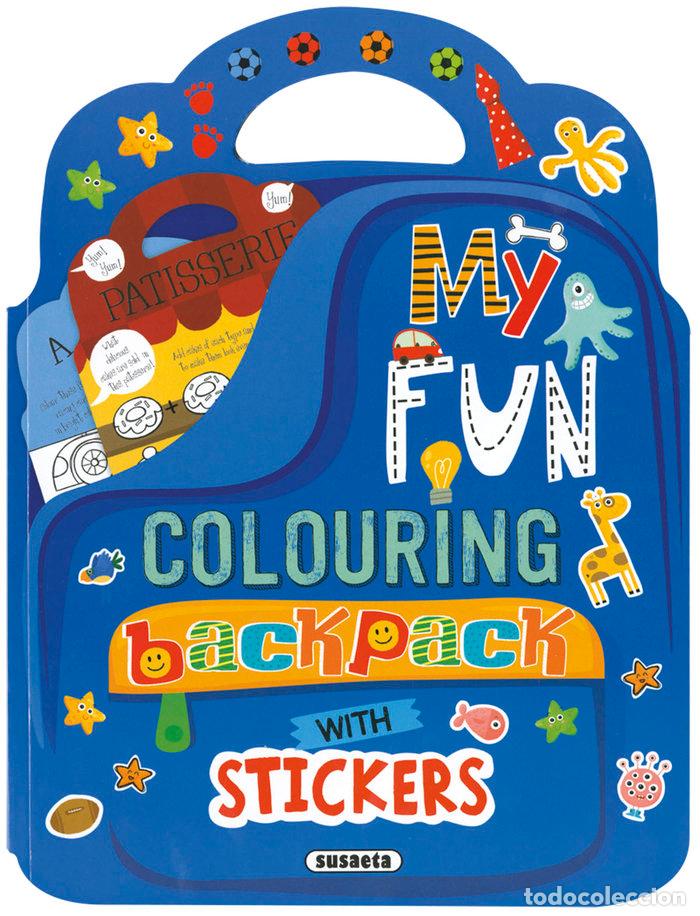 Libros: MY FUN COLOURING BACKPACK WITH STICKERS - SUSAETA, EQUIPO