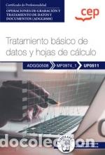 Libri: TRATAMIENTO BASICO DE DATOS Y HOJAS DE CALCULO OPERACIONES DE GRABACIO - CEP