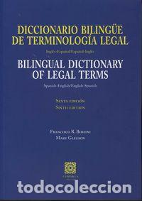 Libros: DICCIONARIO BILINGUE TERMINOLOGIA LEGAL 6&ordf;ED - AA.VV.