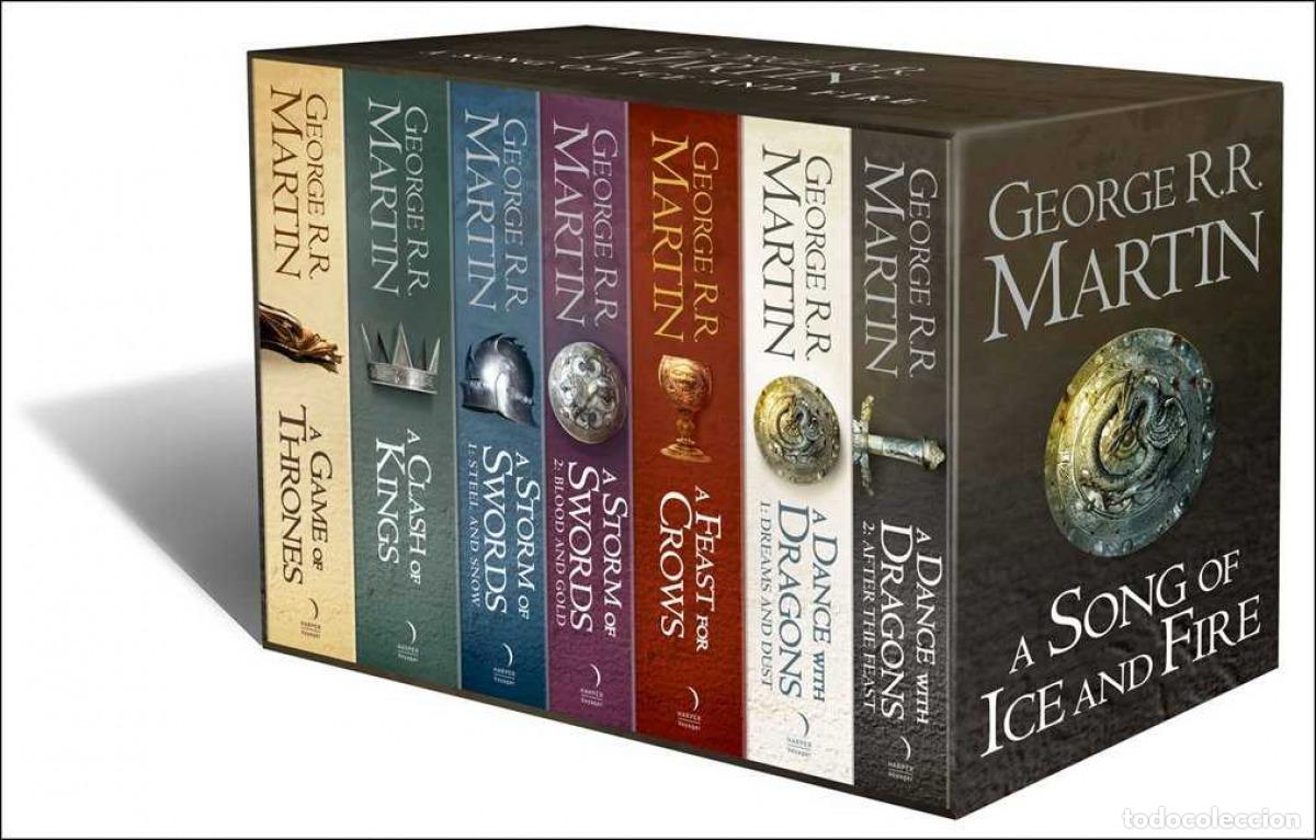 Livros: A GAME OF THRONES: THE STORY CONTINUES: THE COMPLETE BOX SET OF ALL 7 BOOKS (A S - George R R Martin