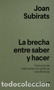 books: La brecha entre saber y hacer - Subirats Humet, Joan