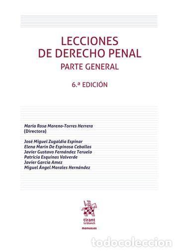 Libros: LECCIONES DE DERECHO PENAL PARTE GENERAL (6&ordf; EDICION) - MORENO TORRES HERRERA, MARIA ROSA