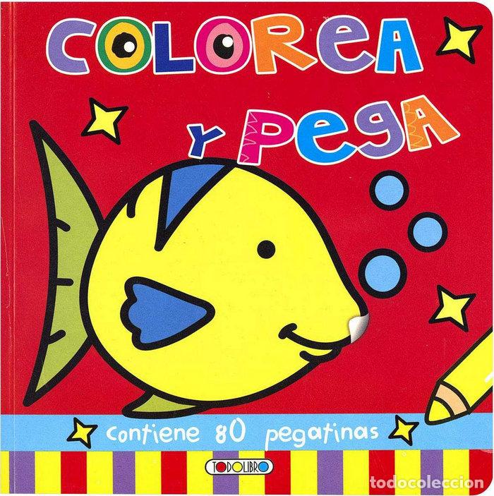 B&uuml;cher: COLOREA Y PEGA ROJO DIBUJO GRANDE - AA.VV