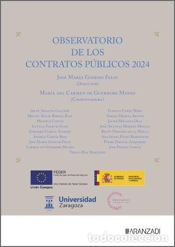 Libros: OBSERVATORIO DE LOS CONTRATOS PUBLICOS 2024 - JOSE MARIA GIMENO FELIU