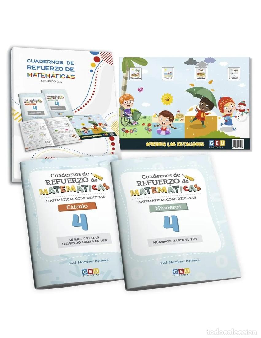 Libros: PACK CUADERNOS DE REFUERZO DE MATEM&Aacute;TICAS, SEGUNDO 2.1 - Varios autores