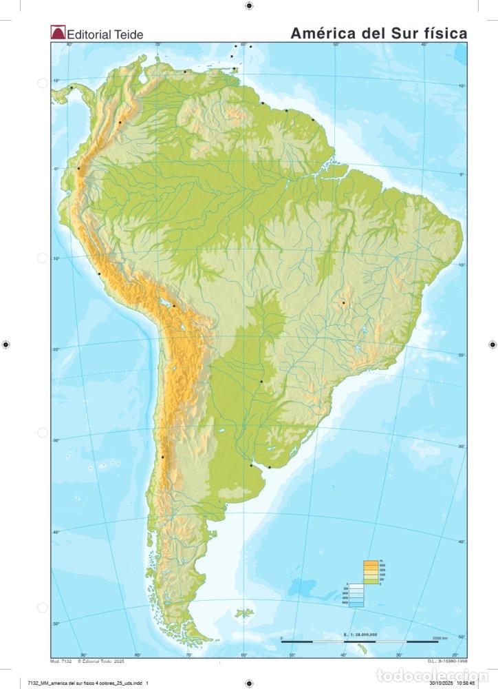 Livres: MAPA MUDO AMERICA DEL SUR FISICO (COLOR) (25 UDS) - AA.VV
