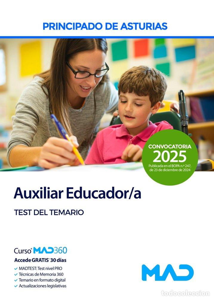 Libri: AUXILIAR EDUCADOR/A TEST DEL TEMARIO PRINCIPADO DE ASTURIAS - AA.VV