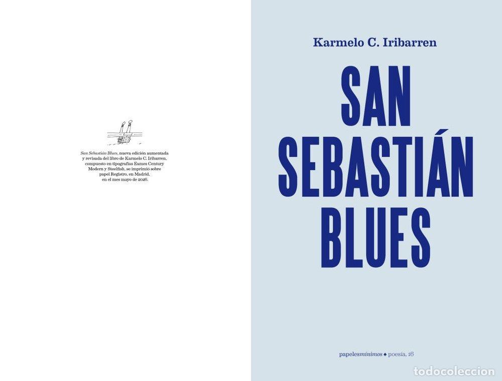 books: SAN SEBASTIAN BLUES - KARMELO C IRIBARREN