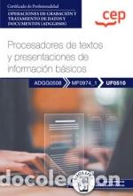 Livros: PROCESADORES DE TEXTOS Y PRESENTACIONES DE INFORMACION BASICOS OPERACI - CEP
