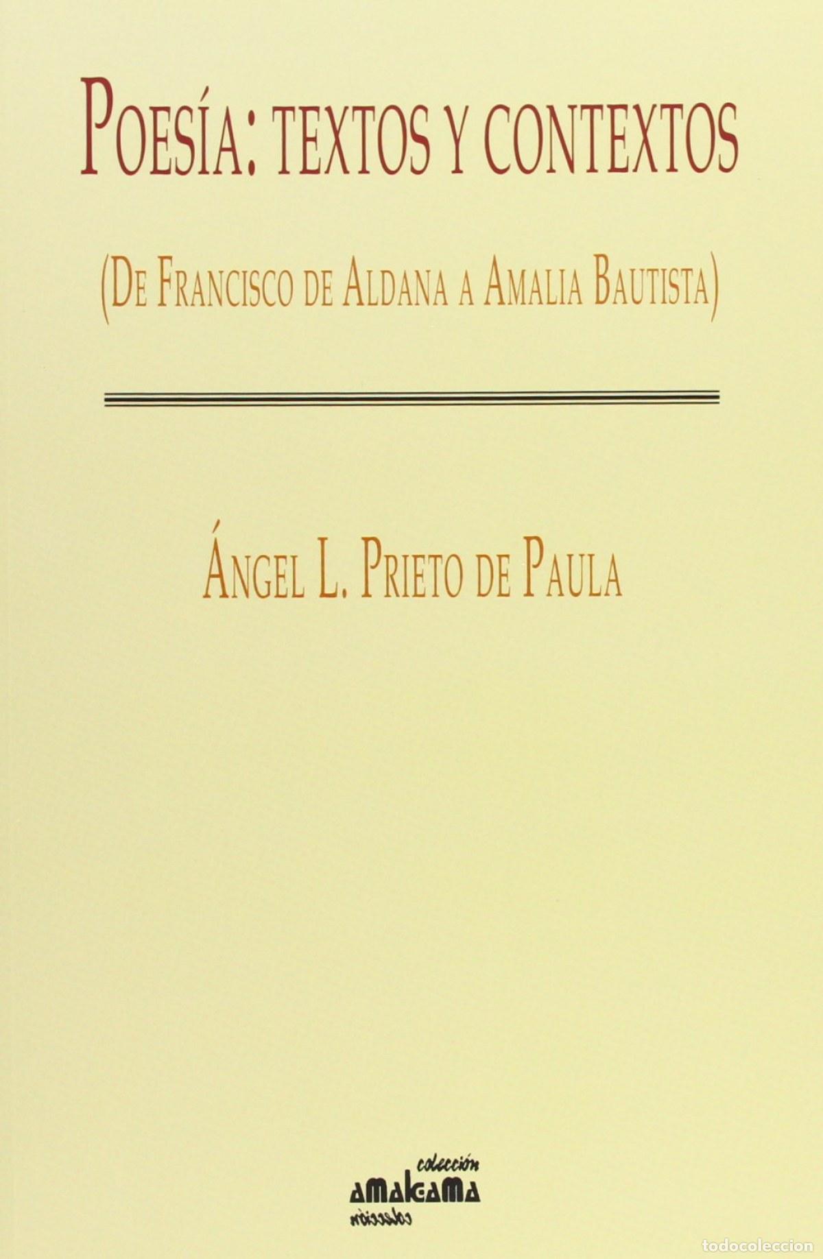 Libros: POESIA:TEXTOS Y CONTEXTOS - Prieto De Paula, Angel