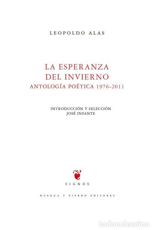 Libros: LA ESPERANZA DEL INVIERNO - LEOPOLDO ALAS