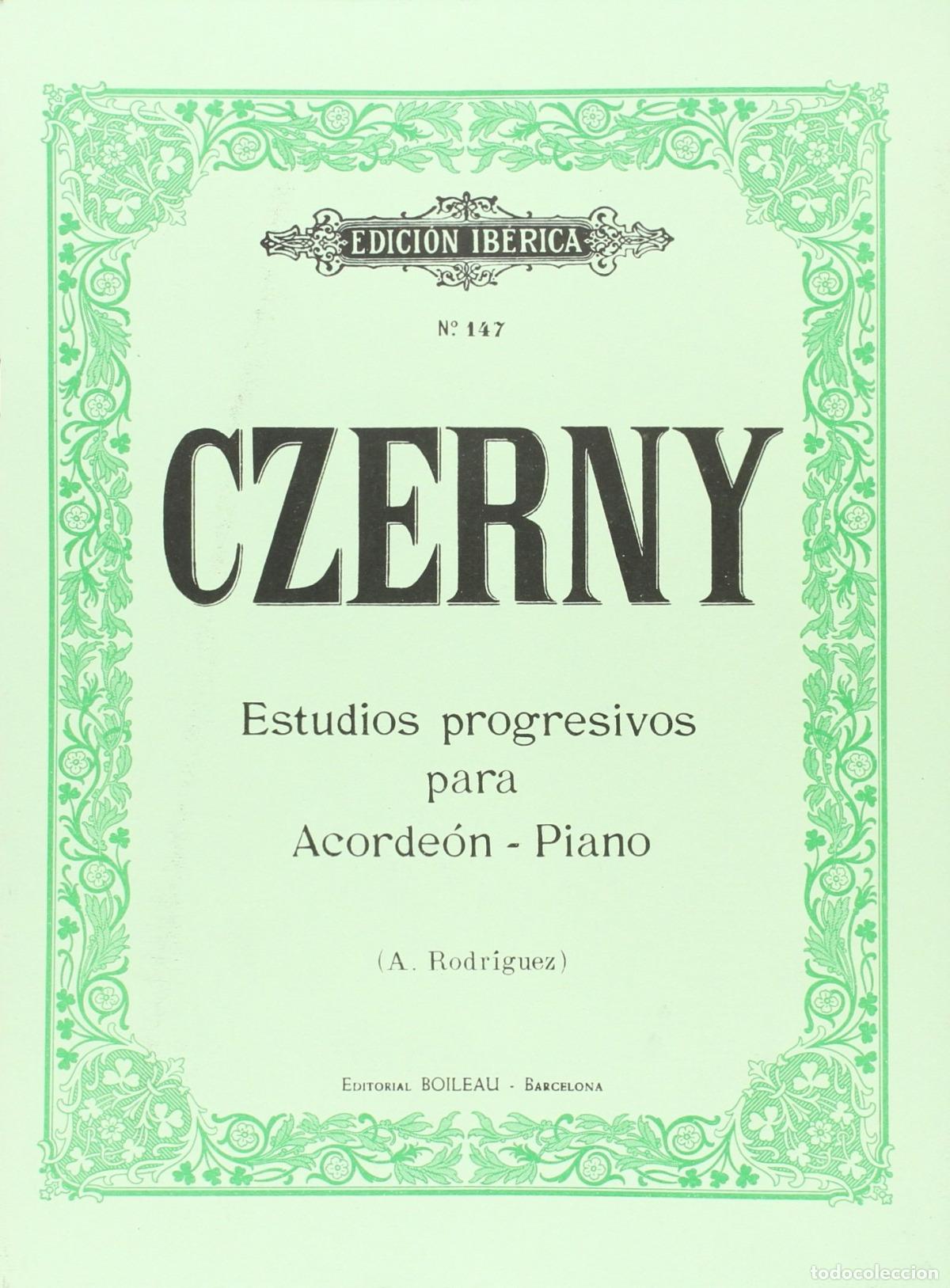 Libros: ESTUDIOS PARA ACORDE&Oacute;N-PIANO - CZERNY, Carl