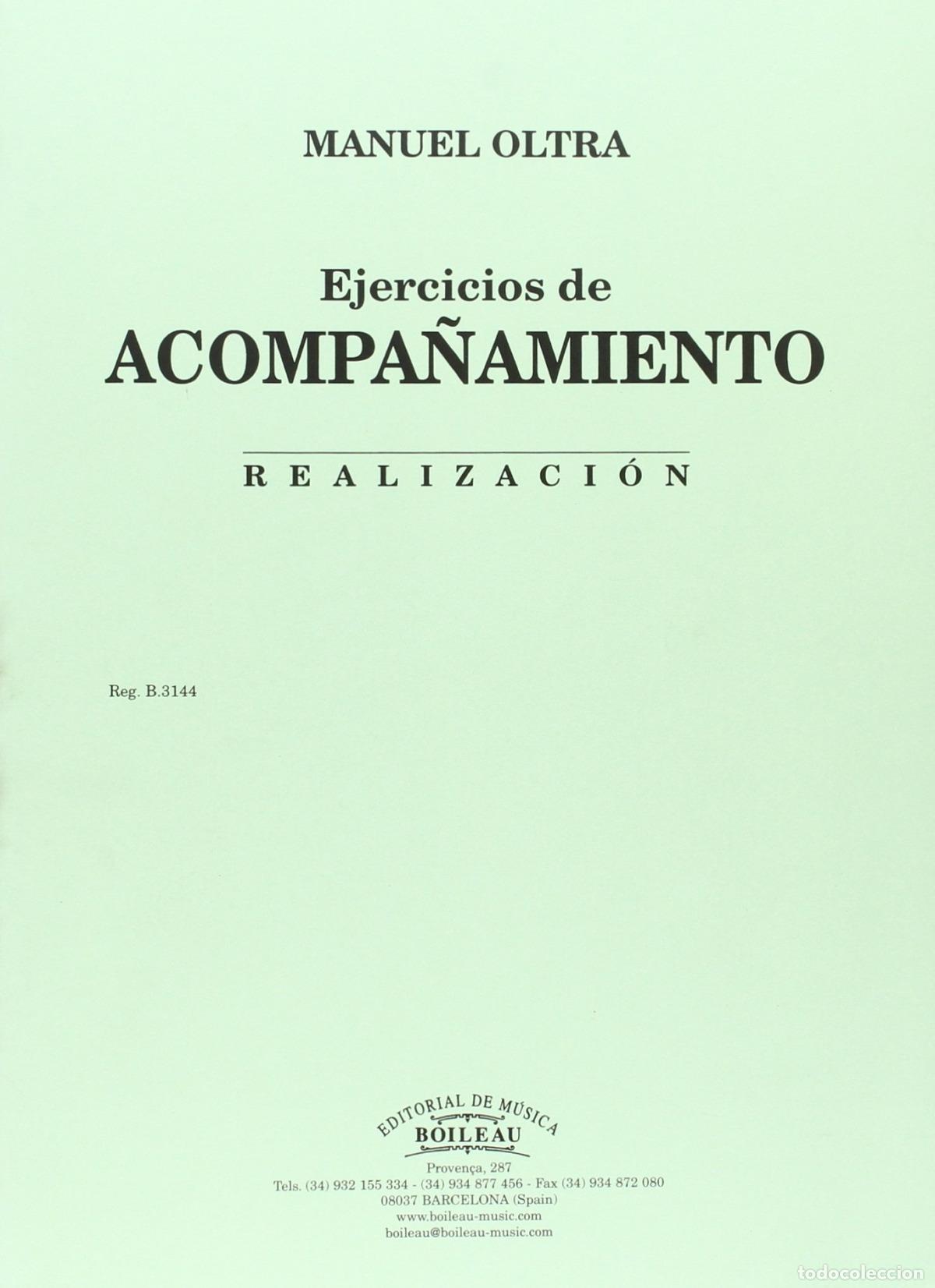 books: REALIZACI&Oacute;N DE LOS EJERCICIOS DE ACOMPA&Ntilde;AMIENTO - OLTRA, Manuel