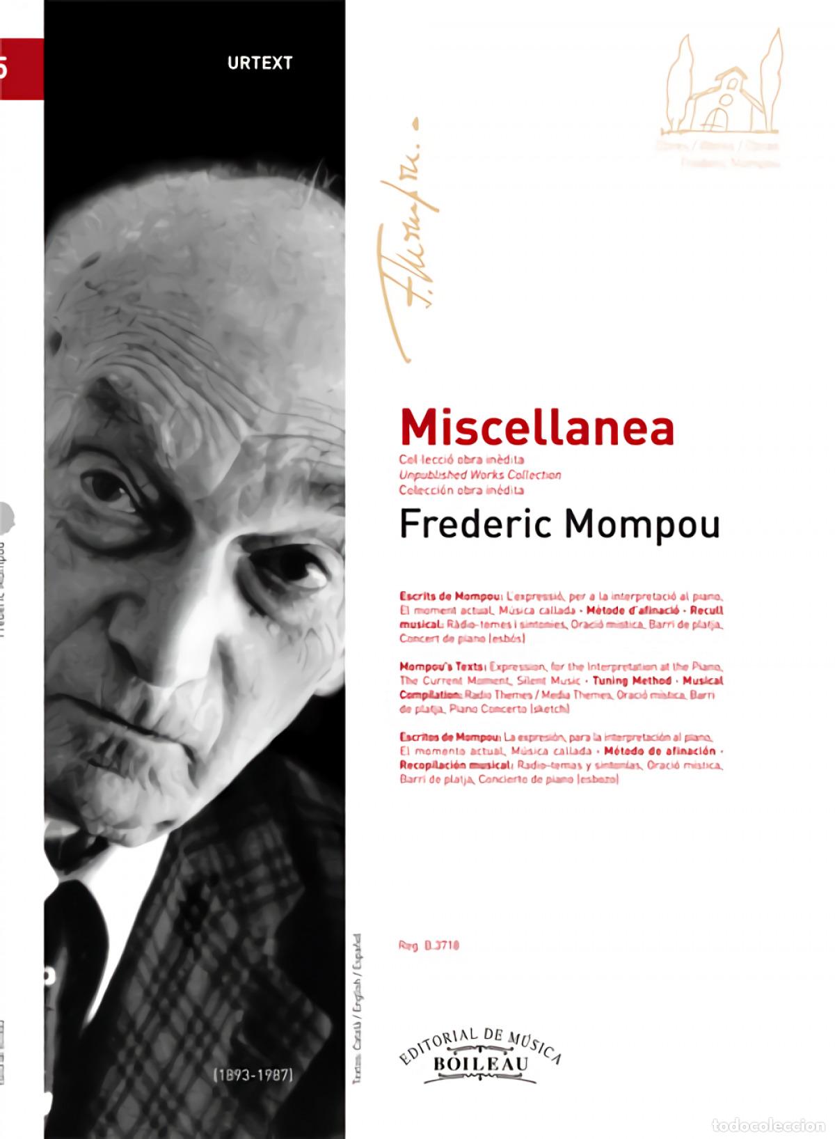 Livros: MISCELLANEA - Mompou, Frederic