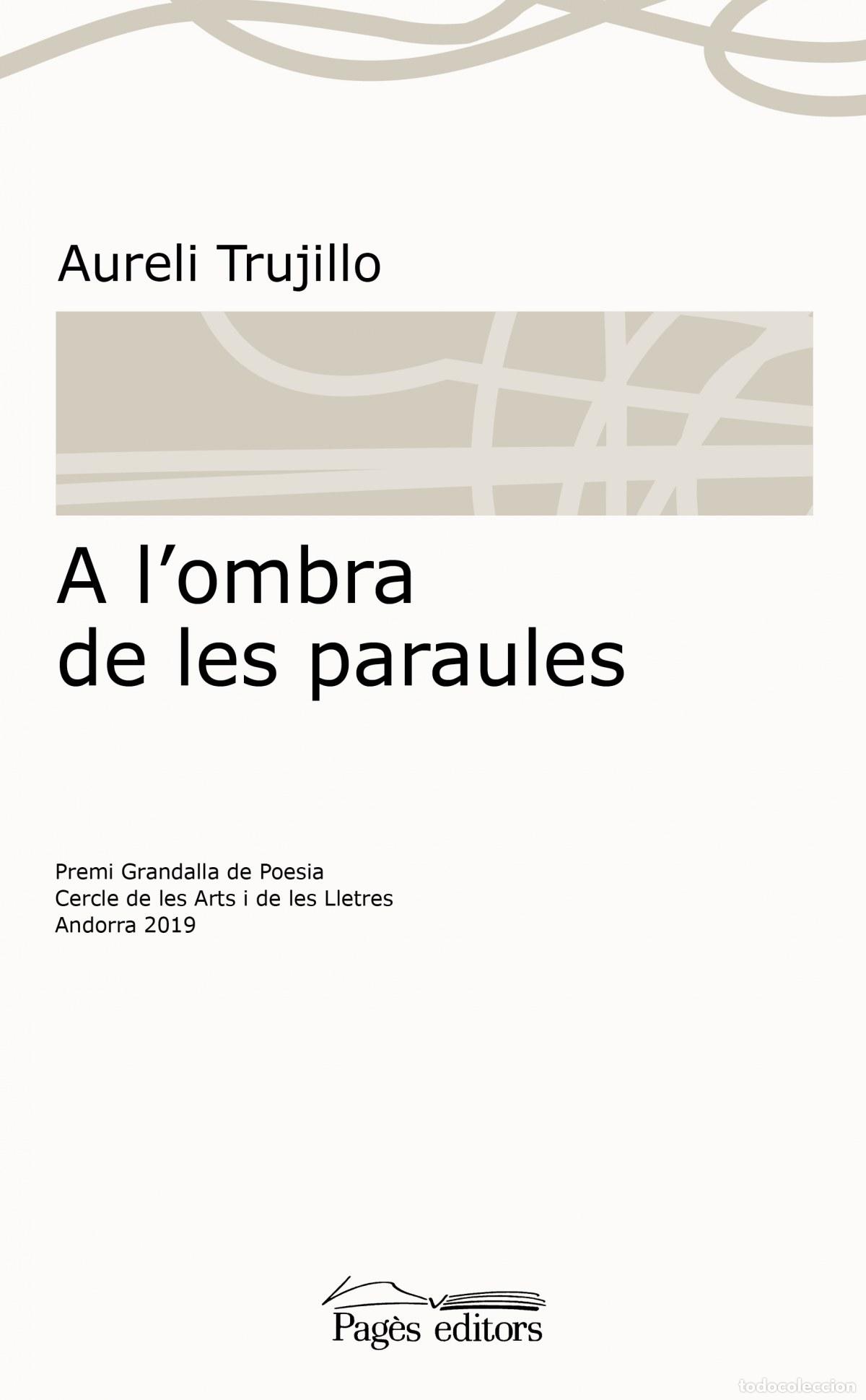 Livros: A L'OMBRA DE LES PARAULES - Trujillo Cabezas, Aureli