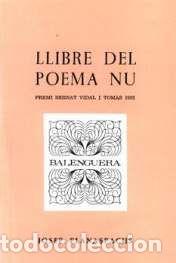 Livros: LLIBRE DEL POEMA NU - Planaspachs, Josep
