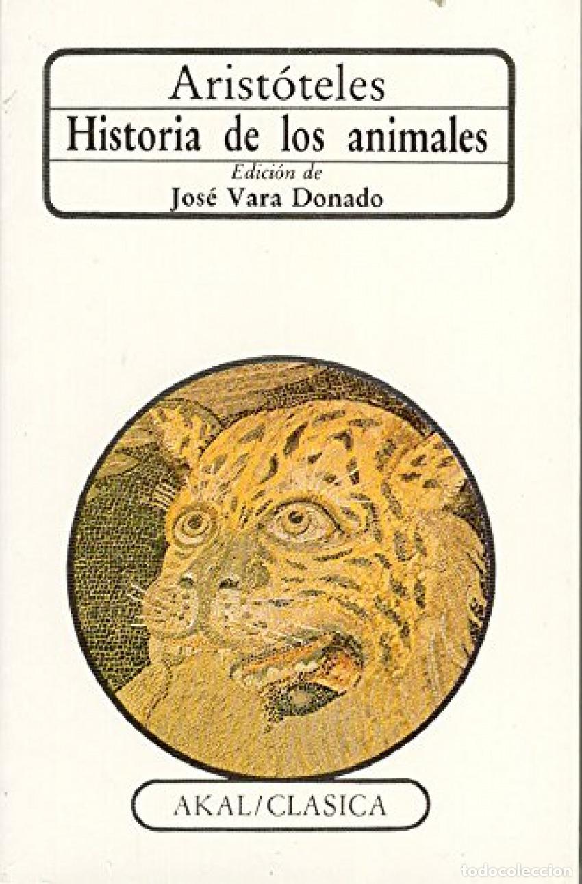 books: HISTORIA DE LOS ANIMALES - Arist&oacute;teles