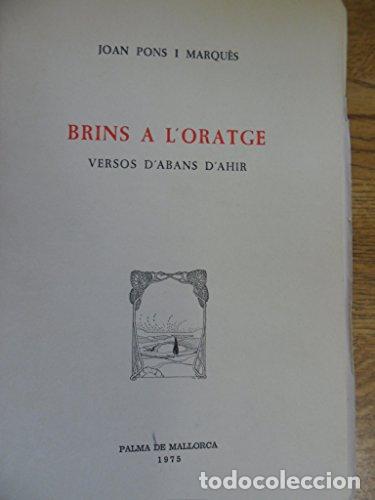 Libros: BRINS A L'ORATGE - Pons Marques, Joan