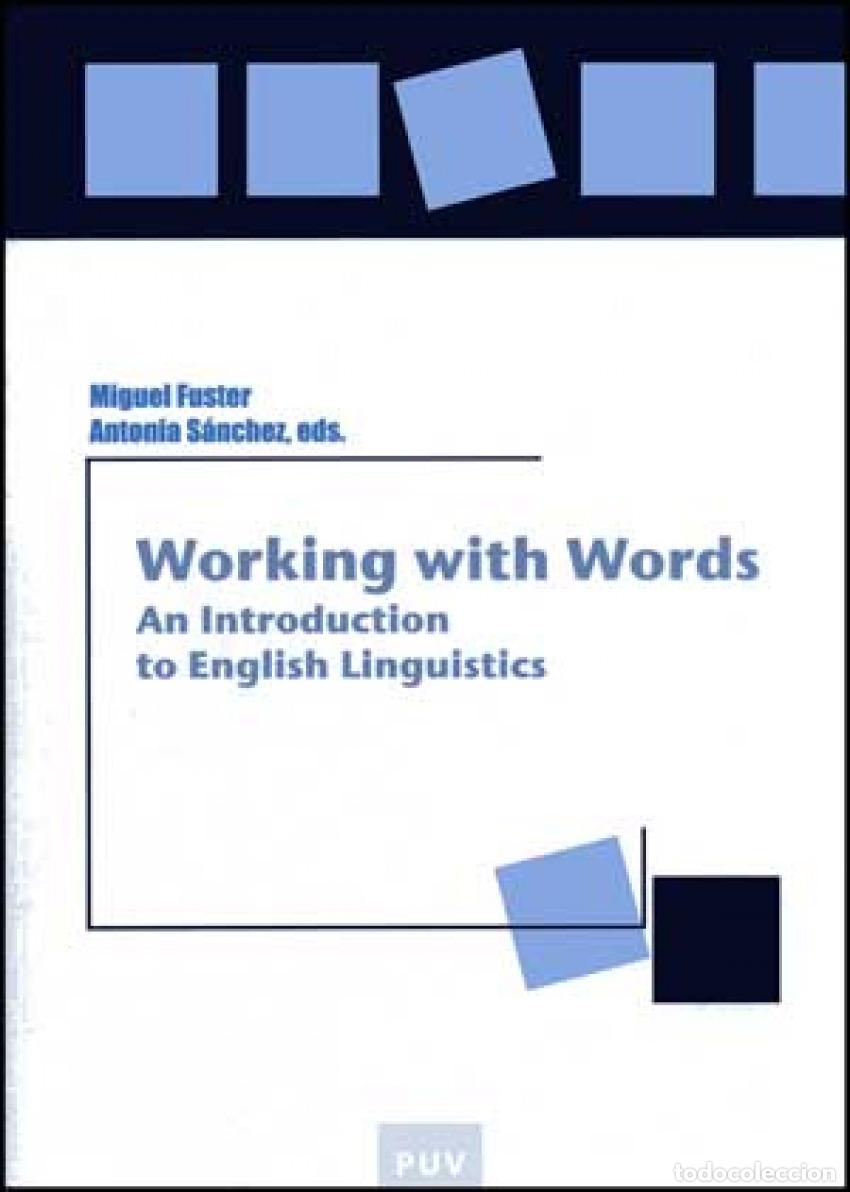 Livros: WORKING WITH WORDS - FUSTER M&Aacute;RQUEZ, MIGUELCOORD