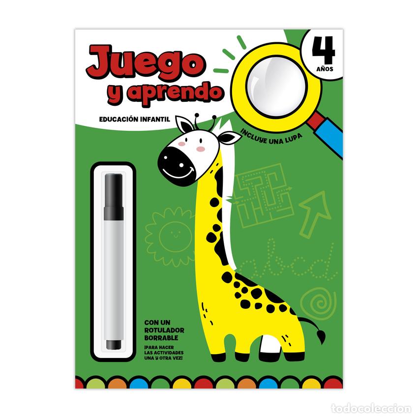 Livros: JUEGO Y APRENDO 4 A&Ntilde;OS - CON LUPA Y ROTULADOR BORRABLE - Imagiland