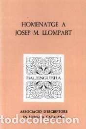 Livros: HOMENATGE A JOSEP M. LLOMPART - VV.AA.