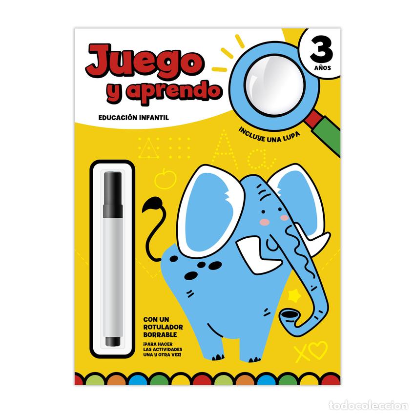 Libri: JUEGO Y APRENDO 3 A&Ntilde;OS - CON LUPA Y ROTULADOR BORRABLE - Imagiland