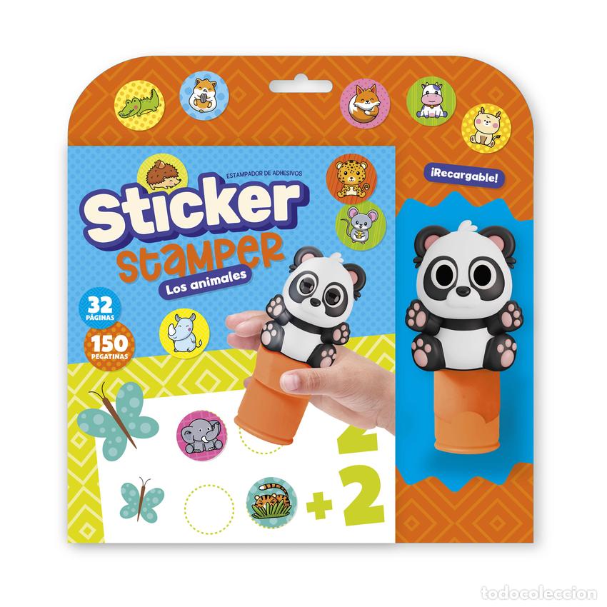 books: STICKER STAMPER - ANIMALES (FORMATO BLISTER) - Imagiland