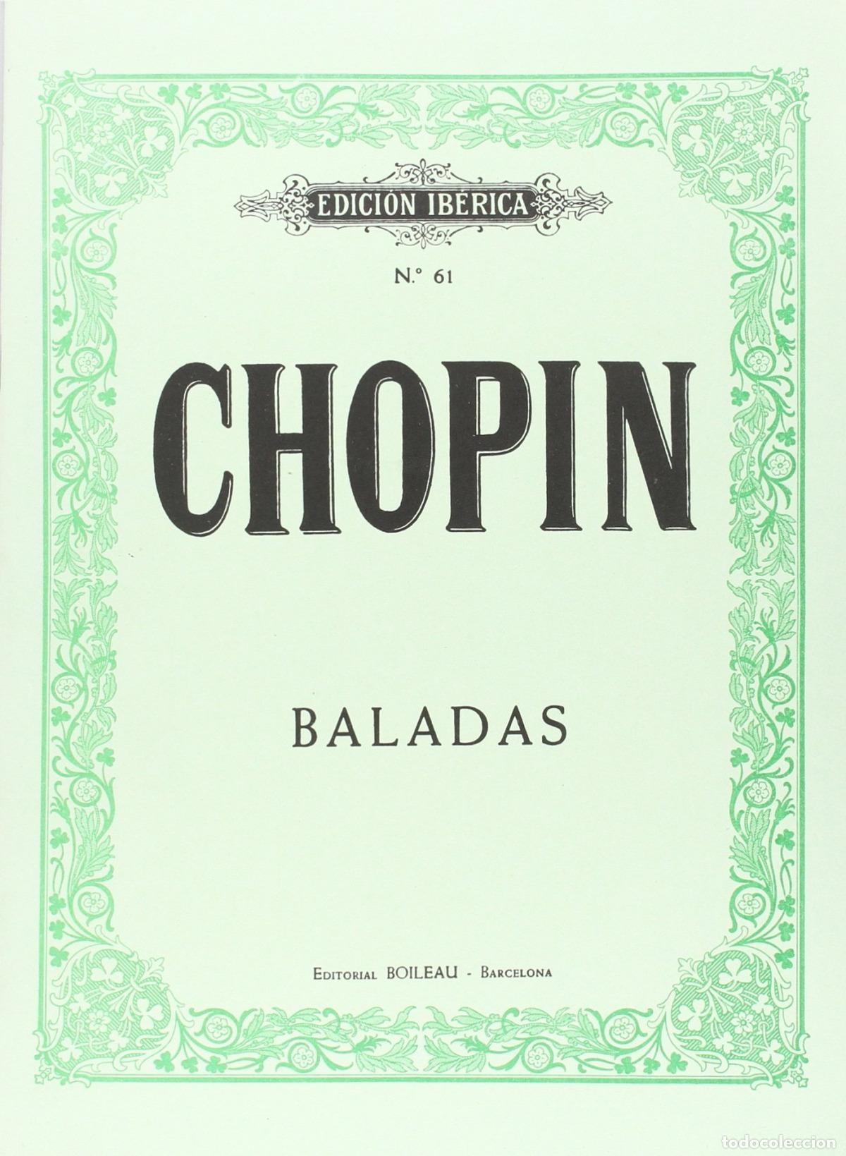 Libri: BALADAS.ED.COMPLETA - CHOPIN, Fr&eacute;d&eacute;ric
