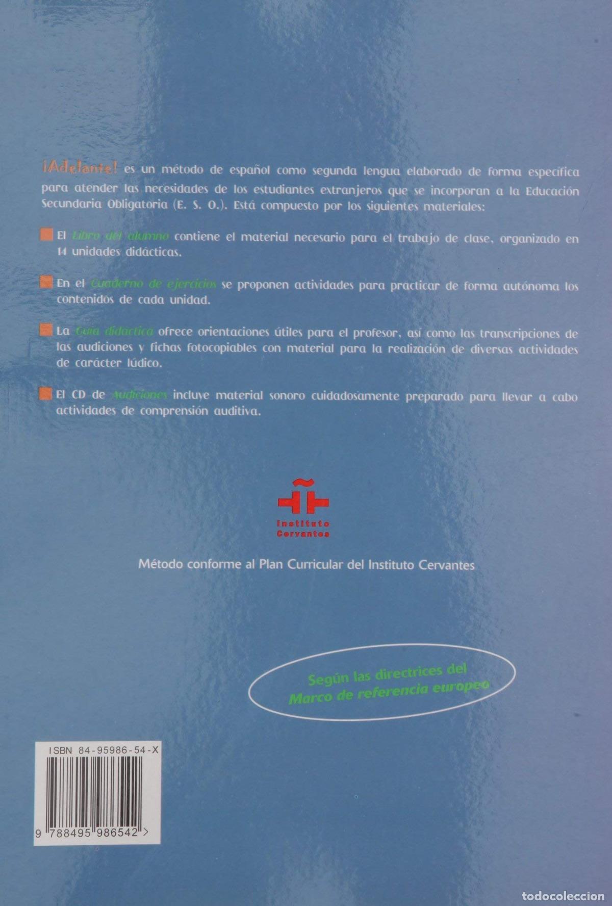 Livros: &iexcl;ADELANTE!, M&Eacute;TODO DE ESPA&Ntilde;OL PARA J&Oacute;VENES INMIGRANTES DENTRO DEL CONTEXTO CULTU - Arrarte Carriquir